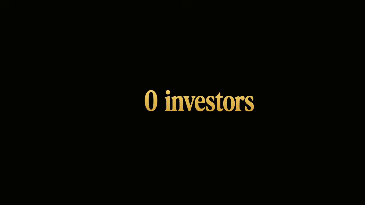 펀딩 초기 '0 investors' 상태を示한 카드 — 인바운드 이전의 출발점
